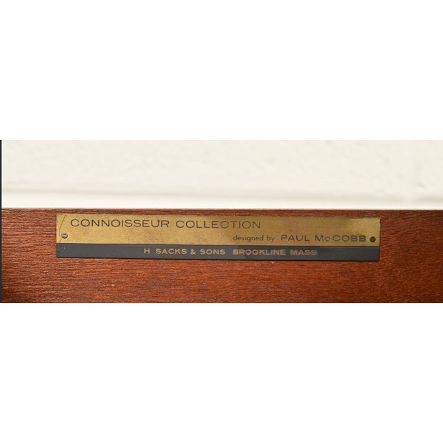 Paul McCobb Connoisseur Collection Mahogany and Travertine Top Cocktail Table, 1950s For Sale - Image 10 of 13