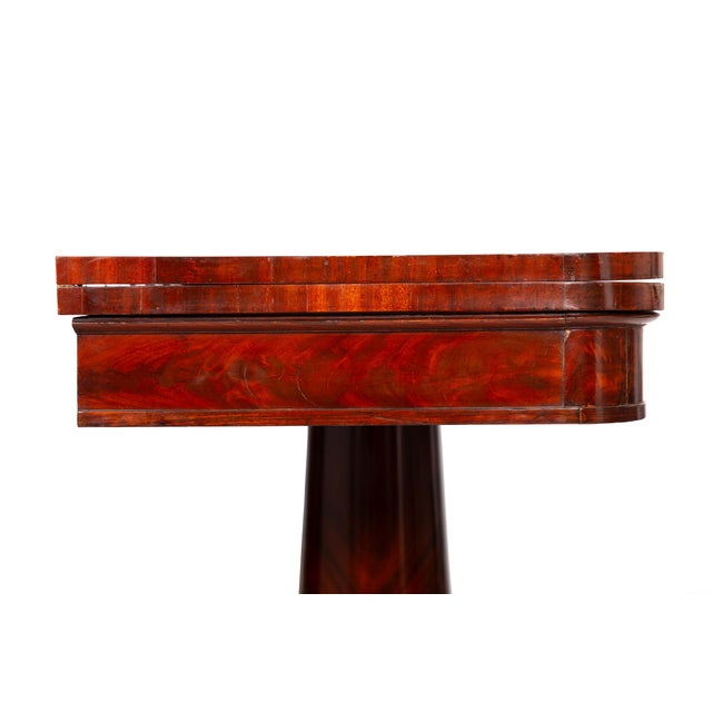 Fine Pair of American Classical Mahogany Card Tables, Massachusetts Ca. 1820 For Sale - Image 11 of 13