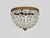 Louis XVI Style Crown-Shaped 3-Light Ceiling Light with Half-Basket Glass Pendants, 1950s For Sale - Image 9 of 9