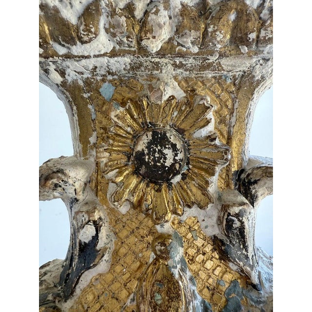 Late 19th Century Grand Italian Painted and Giltwood Twelve-Light Chandelier For Sale In Los Angeles - Image 6 of 16