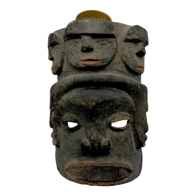 Antique Nigerian Ceremonial Ancestor Mask For Sale