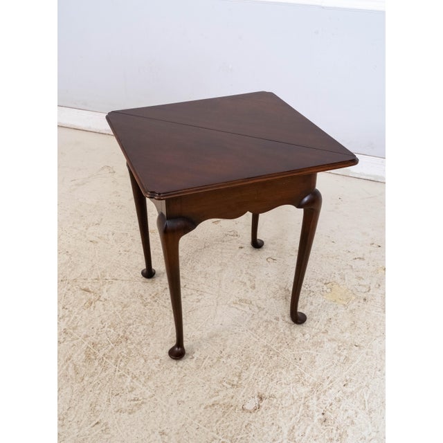 Queen Anne Kittinger Cw-2 Colonial Williamsburg Mahogany Handkerchief Table For Sale - Image 3 of 18