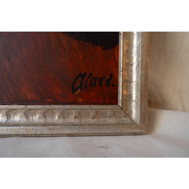 Contemporary Contemporary Artwork by Irene Alard Original Abstract Painting in Deep Red & Black – Framed For Sale - Image 3 of 4