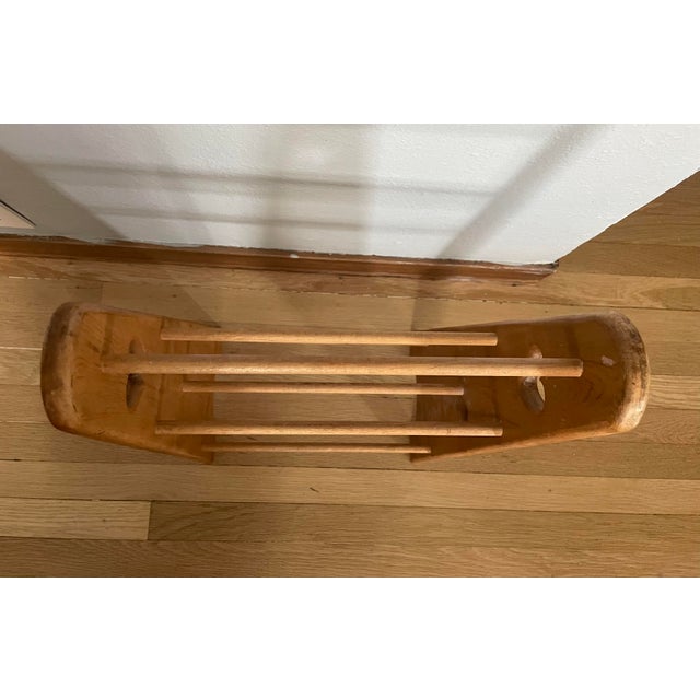 Vintage Hand-Painted Wooden Quilt Rack For Sale - Image 6 of 10
