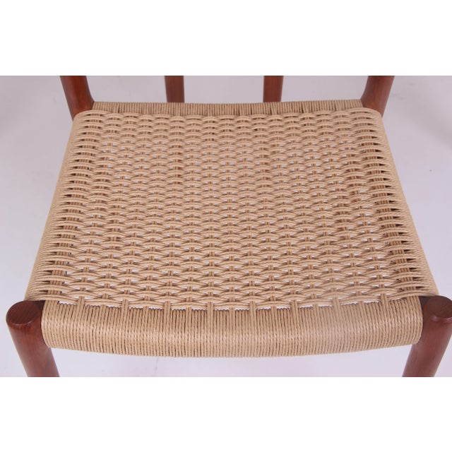 Model No. 75 Chairs in Teak Wood with Cane Seats by Niels Otto Møller for J.L. Møllers, 1960s, Set of 6 For Sale - Image 10 of 11