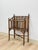 Vintage Magazine Rack English Canterbury Dark Faux Bamboo Wheels Rare Find For Sale - Image 4 of 10