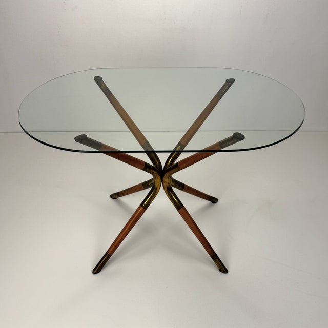 Cesare Lacca Mid-Century Modern Brass & Glass Coffee Table from Cesare Lacca, Italy, 1950s For Sale - Image 4 of 9