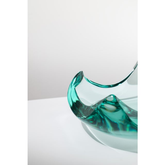Glass Decorative Dish Bowl by Erwin Walter Burger for Fontana Arte, 1970s For Sale - Image 7 of 8