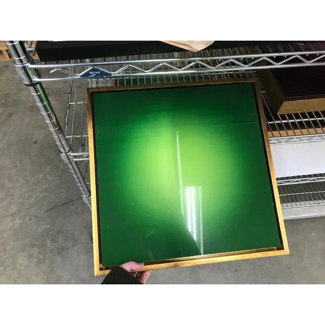 Early 21st Century "Green Halo" Framed Facemount Acrylic Artwork by Alejandro Franseschini with Gold Frame For Sale - Image 5 of 5