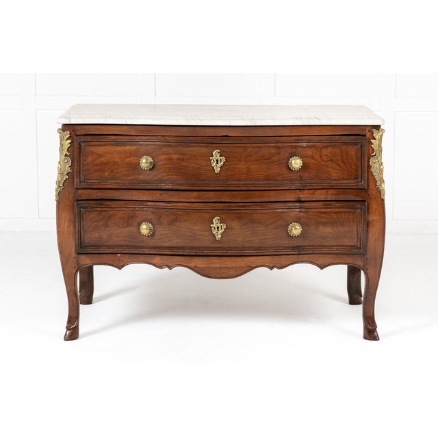 18th Century French Cherrywood Serpentine Commode For Sale - Image 4 of 7