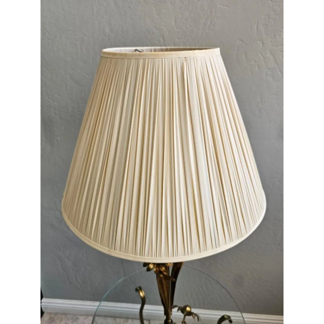 1960s Mid Century Hollywood Regency Gold Gild Floor Lamp For Sale - Image 13 of 18