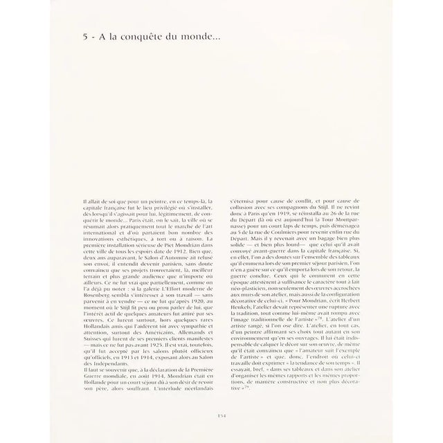 1991 After Piet Mondrian "Composition", Full-Color Parisian Print For Sale In Dallas - Image 6 of 8