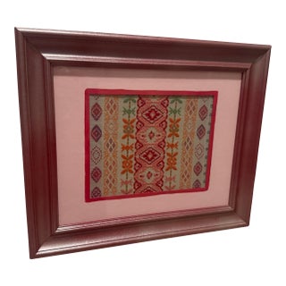 Roxie | Schumacher Cosima Embroidery Framed Textile Art For Sale
