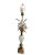 1950s Hollywood Regency Murano Style Glass Fratelli Toso Attributed Wheat Floral Brass Table Lamp For Sale - Image 9 of 12