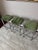 Cal-Style Mid 20th Century Modernist Cal-Style Chrome Counter Height Bar Stools With Velvet Green Seats - Set of 3 For Sale - Image 4 of 12