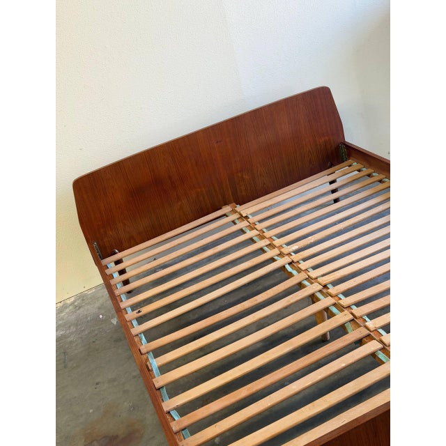 Vintage Danish Teak Full Size Bed Frame – Mid-Century Modern Scandinavian Platform Bed 1960s For Sale - Image 10 of 10