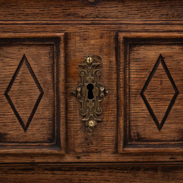 19th Century French Baroque Oak Chest of Drawers For Sale - Image 13 of 18