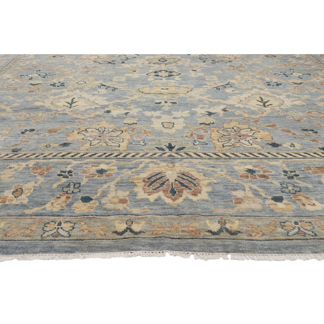 Vintage Indian Oushak Rug, 11'10 X 14'11 For Sale - Image 4 of 10