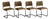 1970s Chrome & Plaid "Cesca" Style Cantilever Chairs - Set of 4 For Sale