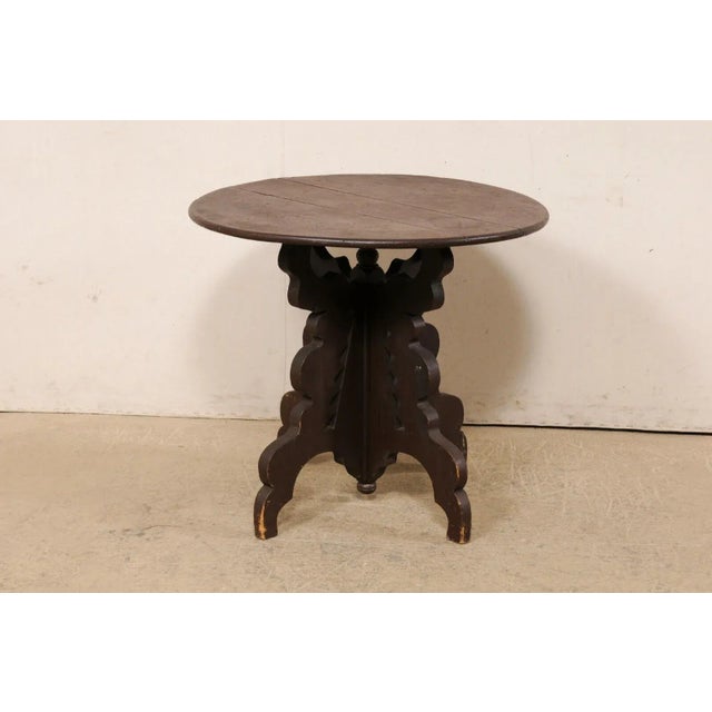 19th Century Antique Guéridon Carved-Wood Table For Sale In Atlanta - Image 6 of 12