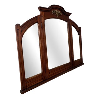 Antique French Style Mirror in Walnut For Sale