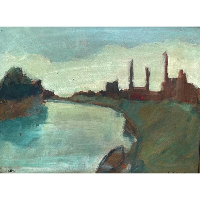 Macchiaioli-inspired painting, signed Tardelli, depicting a rural landscape, 20th century. Dimensions: 40 x 30 cm...