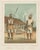 Antique print titled 'Singo-Sekars - Singo-Sekars'. Colored lithograph of Javanese guards dressed in ornamental costume....