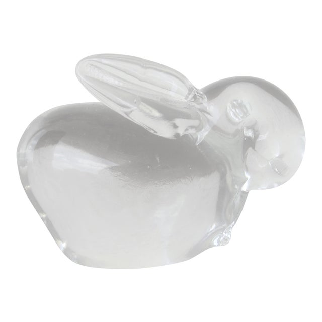 Hand Blown Glass Rabbit Bunny Paper Weight For Sale