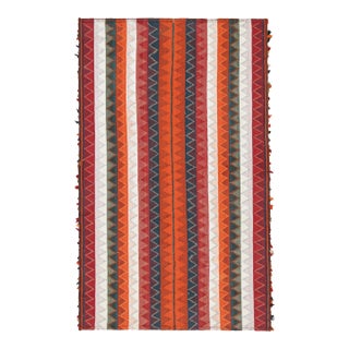 Vintage Jajim Qashqai Persian Kilim in Vibrant Polychromatic Tones - Rug & Kilim For Sale