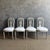Mid-Century Modern Late 19th Century Set of 4 European Painted Dining Chairs With Linen Upholstery For Sale - Image 3 of 15