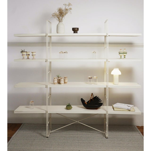Vintage Minimalist All White Enetri Shelf by Niels Gammelgaard for Ikea, 1990s For Sale - Image 9 of 18