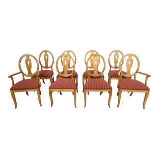 Set of 8 Ethan Allen Maple Colors Collection Dining Chairs For Sale