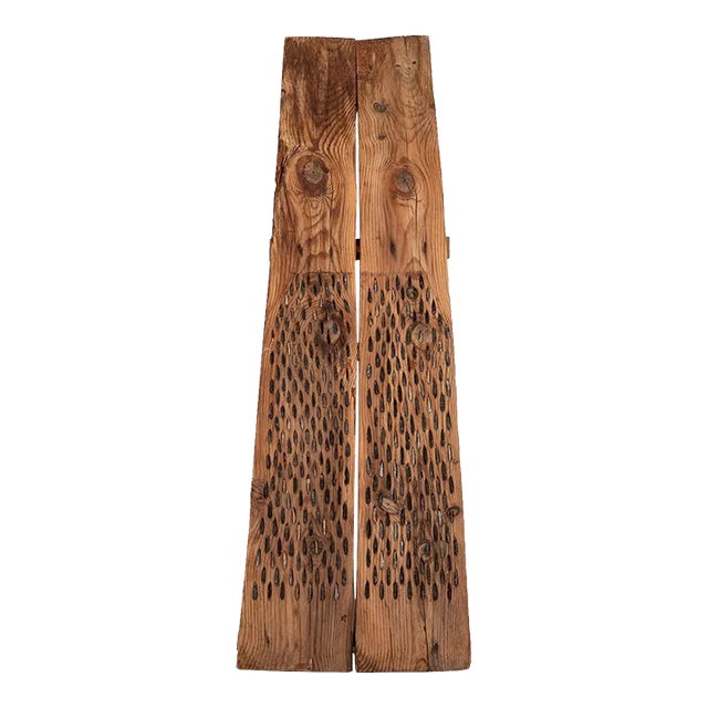 Primitave Wood and Stone Wheat Thresher For Sale