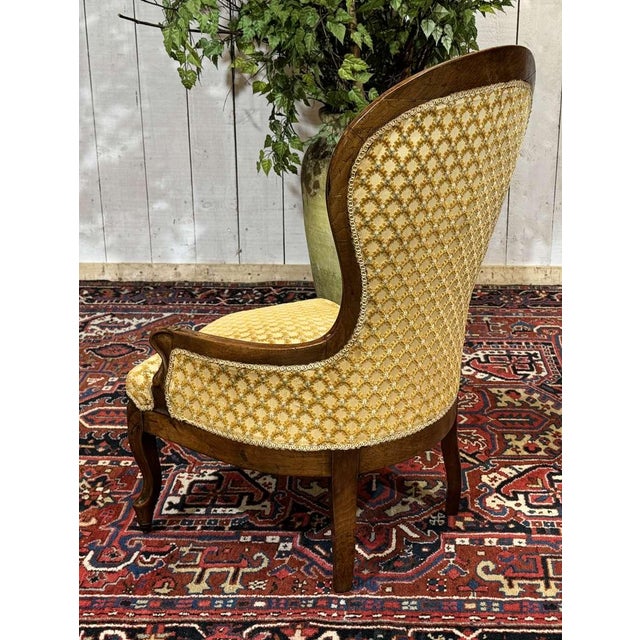19th Century Napoleon III Walnut Armchair For Sale - Image 11 of 15