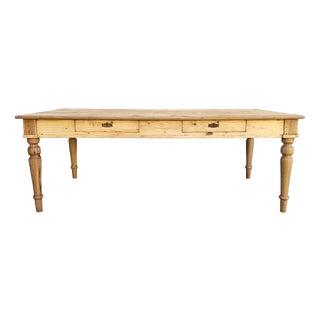 Large Pine Dining Table, 1870s For Sale