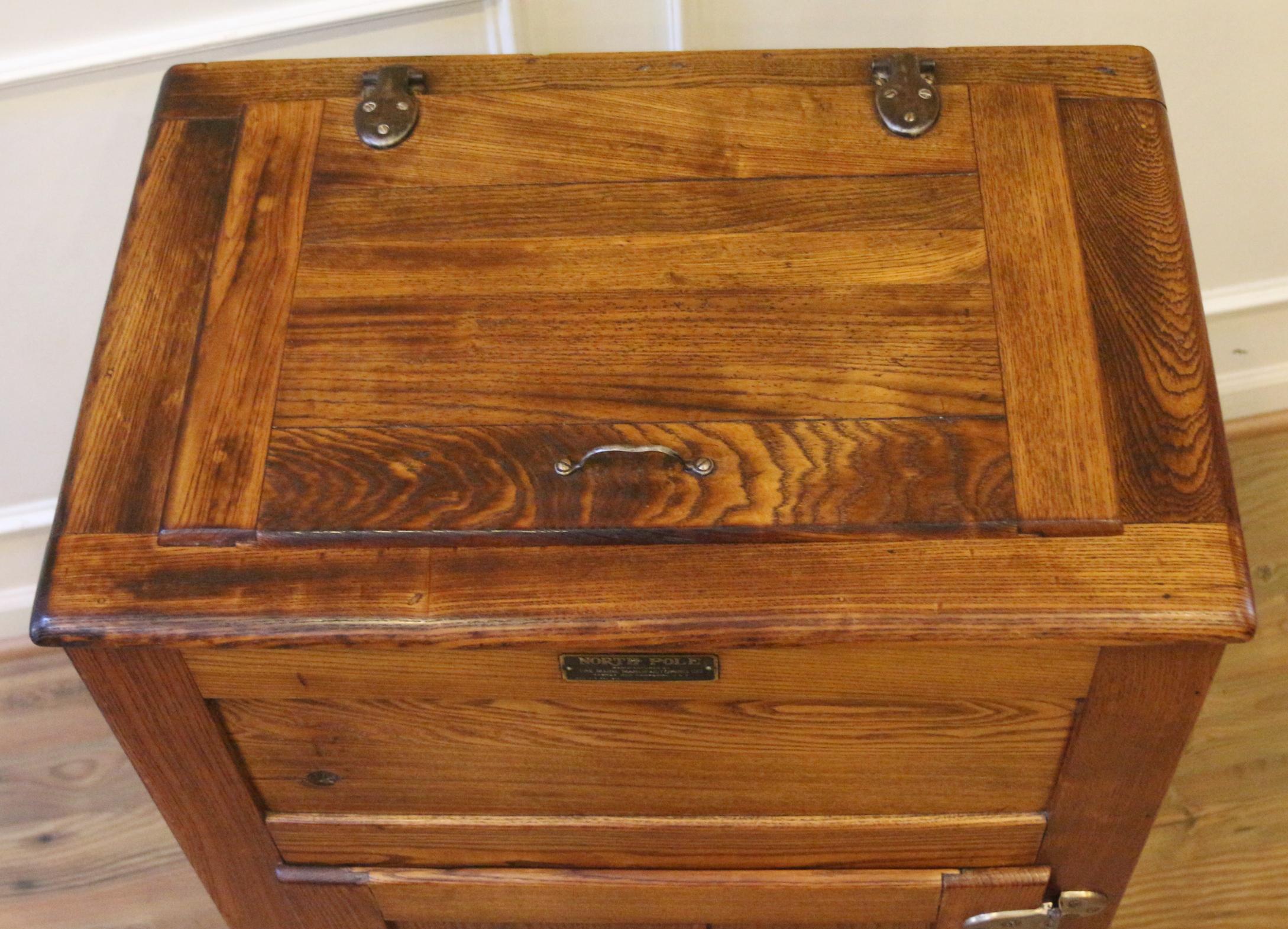 antique oak ice box for sale
