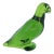 1980s Baccarat Emeral Green Crystal Parrot Figurine For Sale