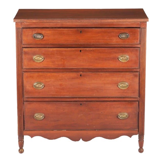 19th Century Southern Sheraton Chest of Drawers For Sale