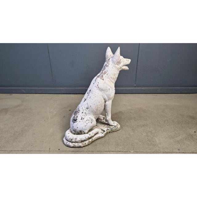 Vintage Concrete Guard Dog Sculpture, 1960s For Sale - Image 4 of 15