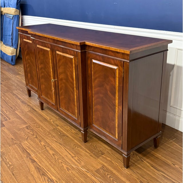 Brown Hepplewhite Four Door Buffet by Leighton Hall - Showroom Sample For Sale - Image 8 of 13