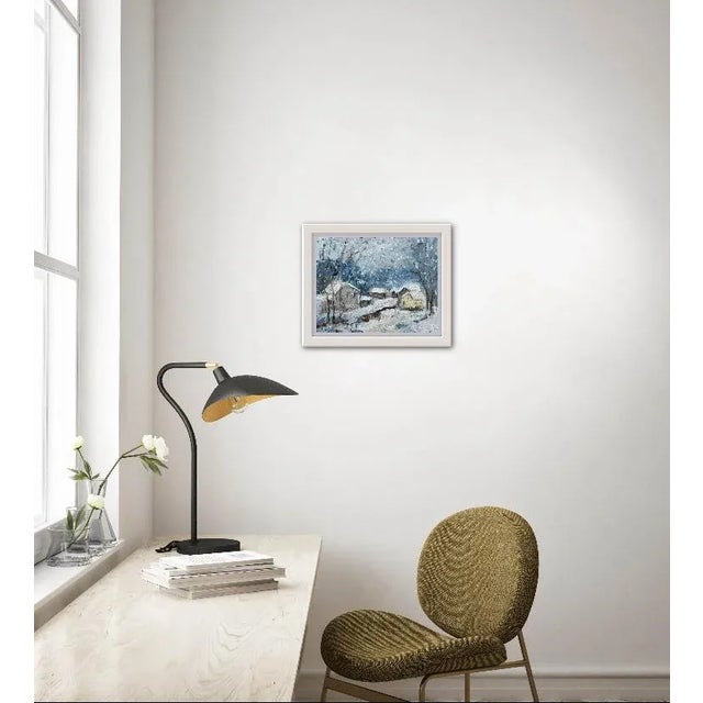 Contemporary Impressionist Winterscape Landscape Oil Painting For Sale - Image 4 of 12
