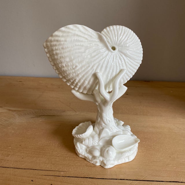 1950s 1950s Royal Worcester White China Nautilus Vase For Sale - Image 5 of 8