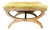 Vintage Regency-Style X-Base Bench by Gilliam Furniture, Featuring Tufted Chartreuse Velvet Upholstery For Sale