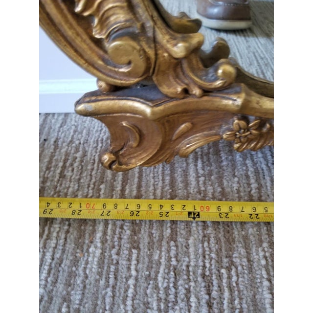 Antique Carved Gilt Rococò Style Wall Mirror For Sale In New York - Image 6 of 6