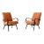 1950s Czech Upholstered Armchairs, A Pair For Sale