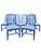 Faux Bamboo Chinoiserie Style Blue Dining Chairs in Blue Set of 8 Set of 2. Captain arm chairs and 6 armless * photos were...