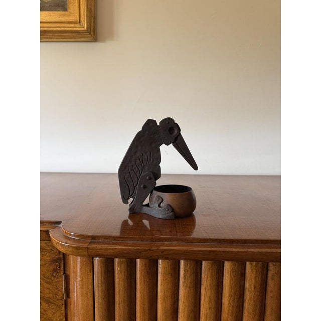 Art Nouveau Marabou Shaped Cigar Cutter and Ashtray from Ignatius Taschner, Germany, 1910 For Sale - Image 13 of 14