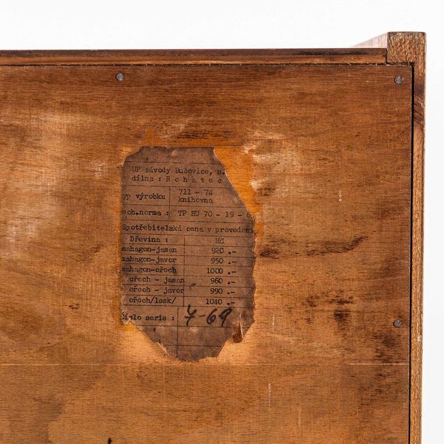 Brown Large Mid-Century Glass Fronted Cabinet from Up Zavody, 1960s For Sale - Image 8 of 9