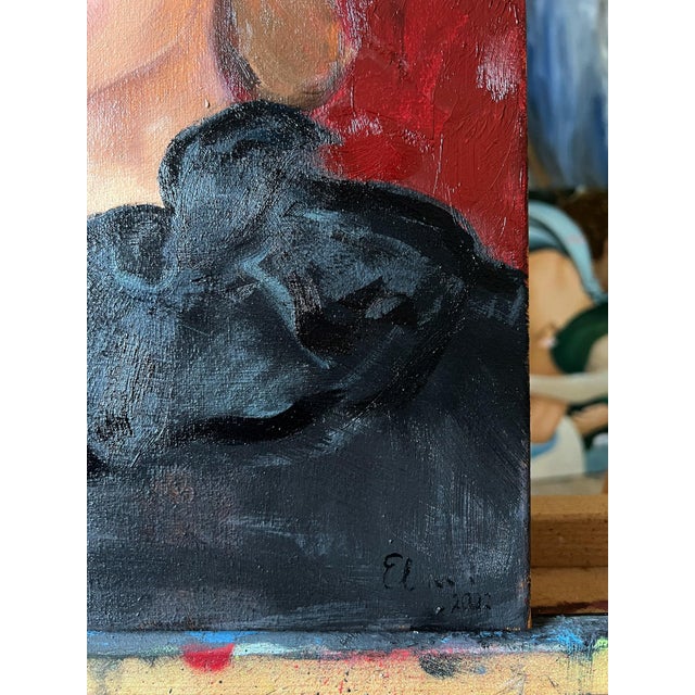 Elina Arbidane, Portrait of Woman, 2022, Oil on Canvas For Sale - Image 7 of 8