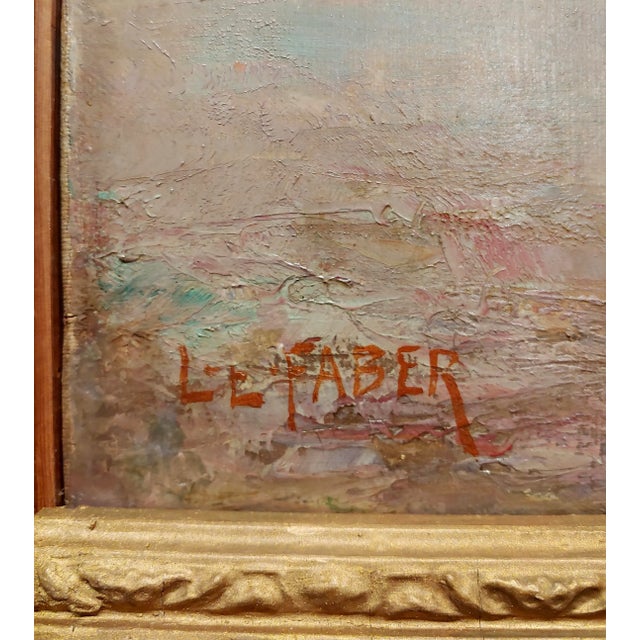 Textile Ludwig Ernest Faber- Scottish in Uniform Waking With His Wife in Downtown Philadelphia-Oil Painting-1890s For Sale - Image 7 of 10